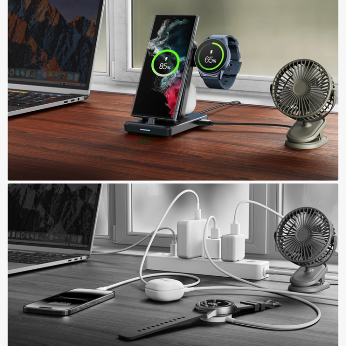 Joyroom - Joyroom 4-in-1 Trådlös Laddare Laddningsstation För Samsung-enheter
