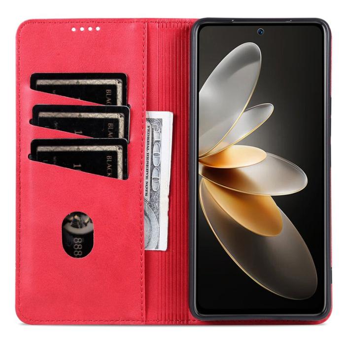 AZNS - AZNS Xiaomi 15 Ultra Plånboksfodral Konstläder - Röd