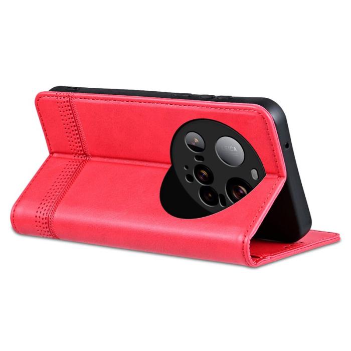 AZNS - AZNS Xiaomi 15 Ultra Plånboksfodral Konstläder - Röd