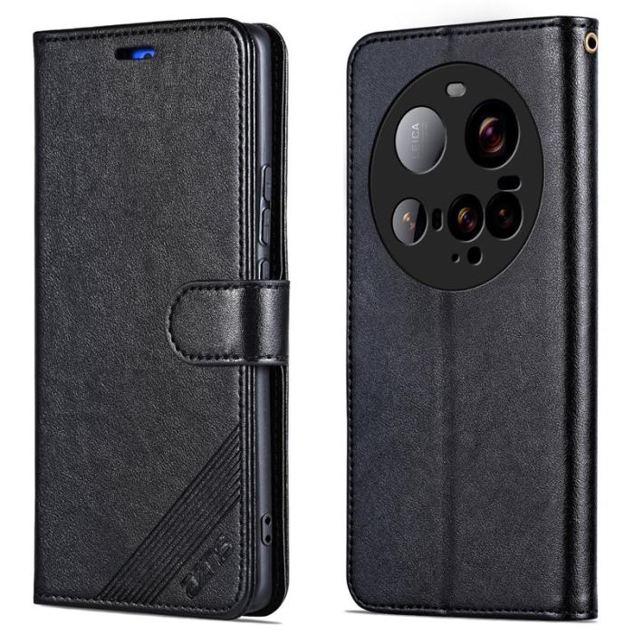 AZNS - AZNS Xiaomi 15 Ultra Plånboksfodral Anti-Scratch Konstläder - Svart