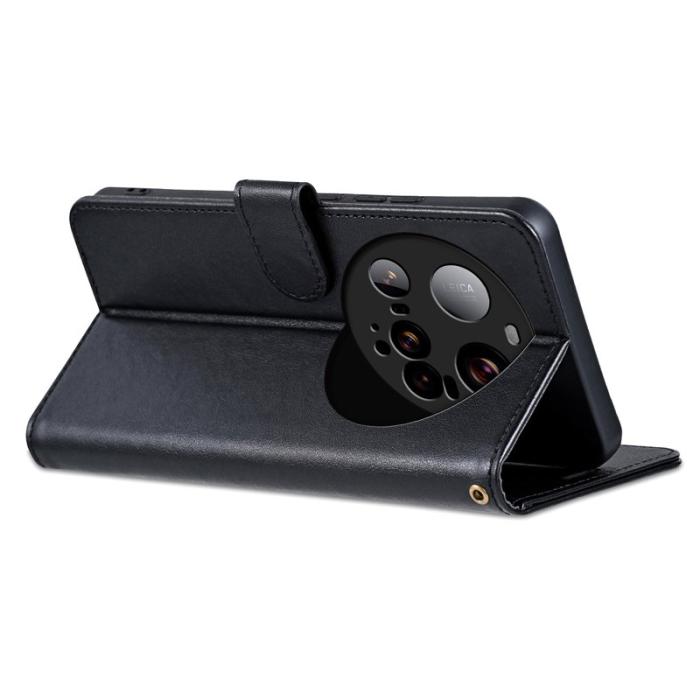 AZNS - AZNS Xiaomi 15 Ultra Plånboksfodral Anti-Scratch Konstläder - Svart