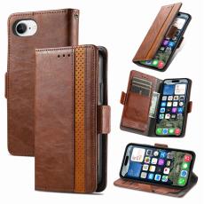 CASENEO - CASENEO Mobilskal till iPhone 16e KonstL&auml;der - Dark Brown