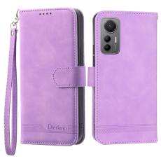 DIERFENG - DIERFENG DF-03 f&ouml;r Xiaomi 12/12X/12S 5G Pl&aring;nboksfodral Konstl&auml;der - Lila
