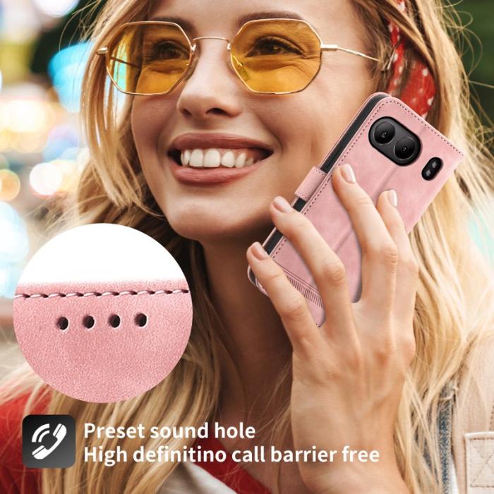 DIERFENG - DIERFENG DF-03 för OnePlus Nord 4 Plånboksfodral Konstläder - Rosa