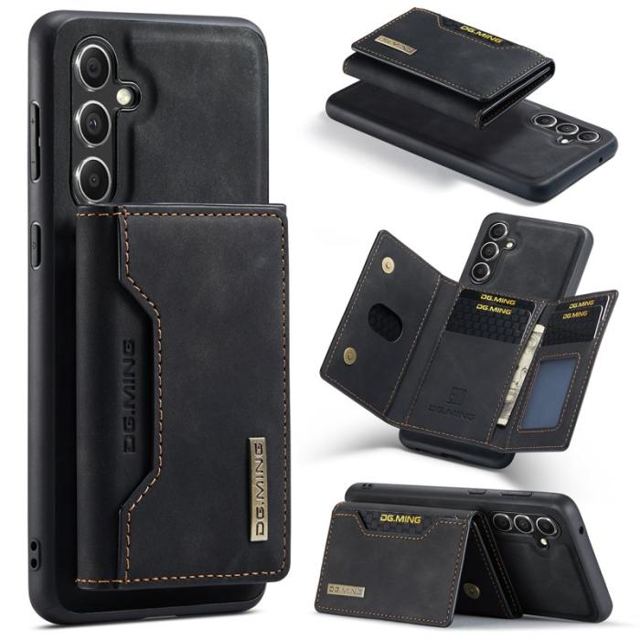 DG.MING - DG.MING Samsung Galaxy S23 FE Konstläder Plånboksfodral Svart