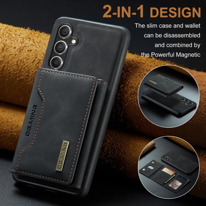 DG.MING - DG.MING Samsung Galaxy S23 FE Konstläder Plånboksfodral Svart