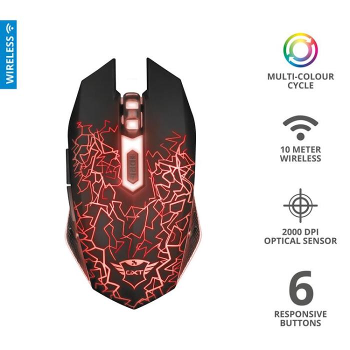UTGATT5 - TRUST GXT 107 Izza Wireless Gaming Mouse