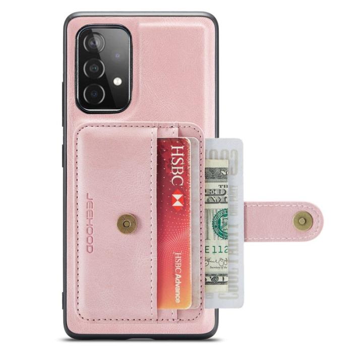 JEEHOOD - JEEHOOD Mobilskal till Samsung Galaxy A53 5G 2-i-1 RFID-Skydd Rosa