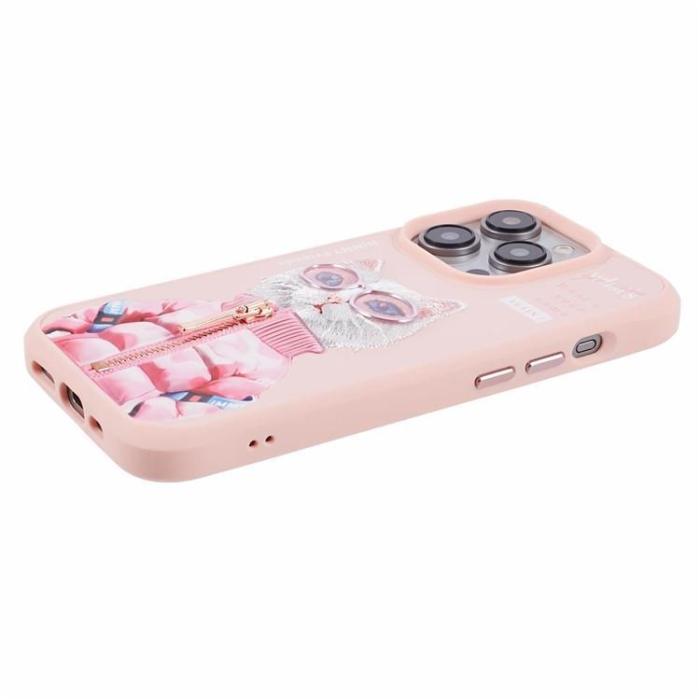 NIMMY - NIMMY iPhone 14 Pro Max Mobilskal Glasses Pet Gen 2 - Rosa Coat Cat