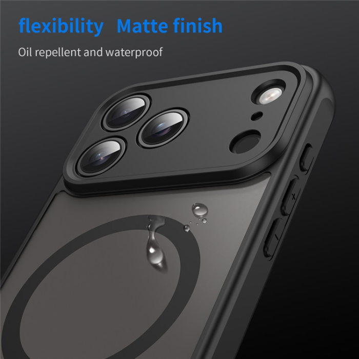 A-One Brand - iPhone 17 Pro Max Mobilskal MagSafe Anti Drop - Svart