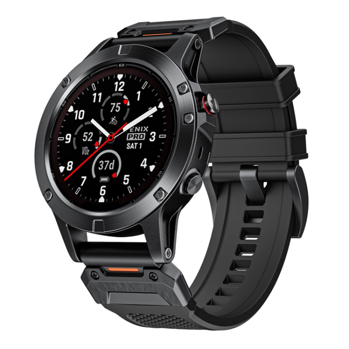 A-One Brand - Garmin Fenix 8 (47mm) Armband Silikon - Svart