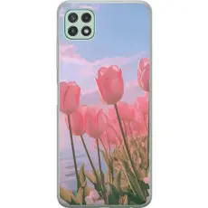 Gustaf - Mobilskal till Samsung Galaxy A22 5G med Rosa Tulpaner
