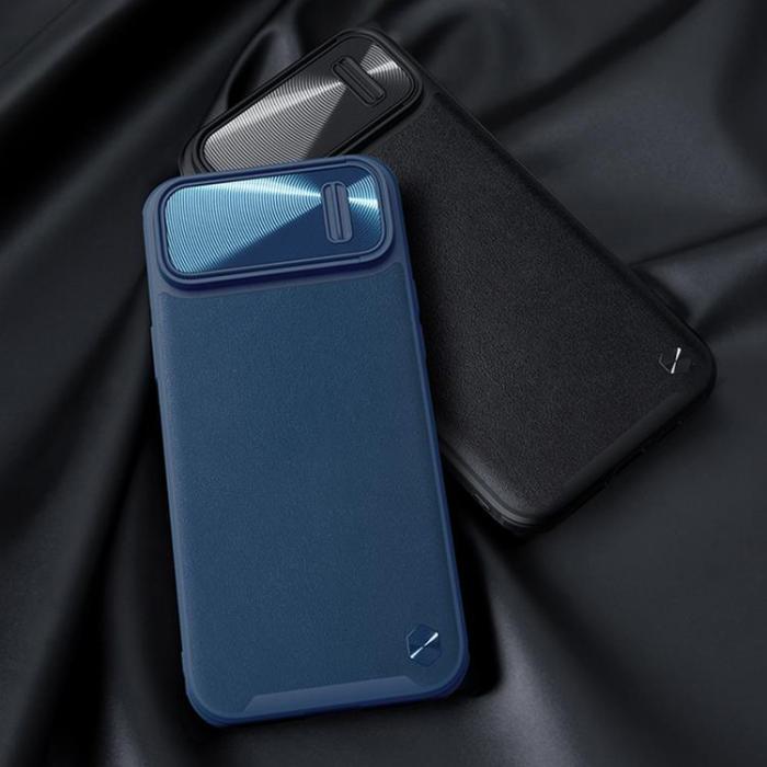 Nillkin - Nillkin iPhone 14 Plus Skal CamShield Läder S - Blå
