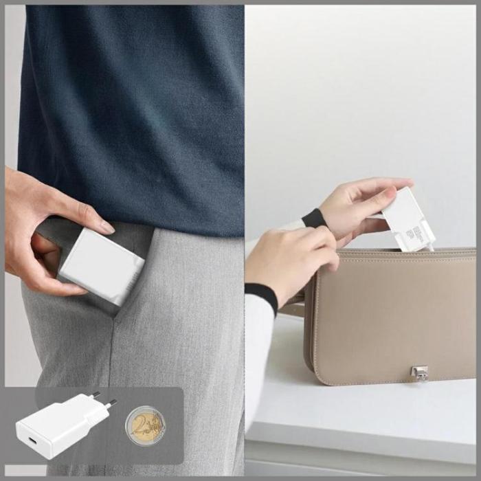 4smarts - 4smarts Snabbladdare 30W USB-C GaN PDPlug Slim - Vit