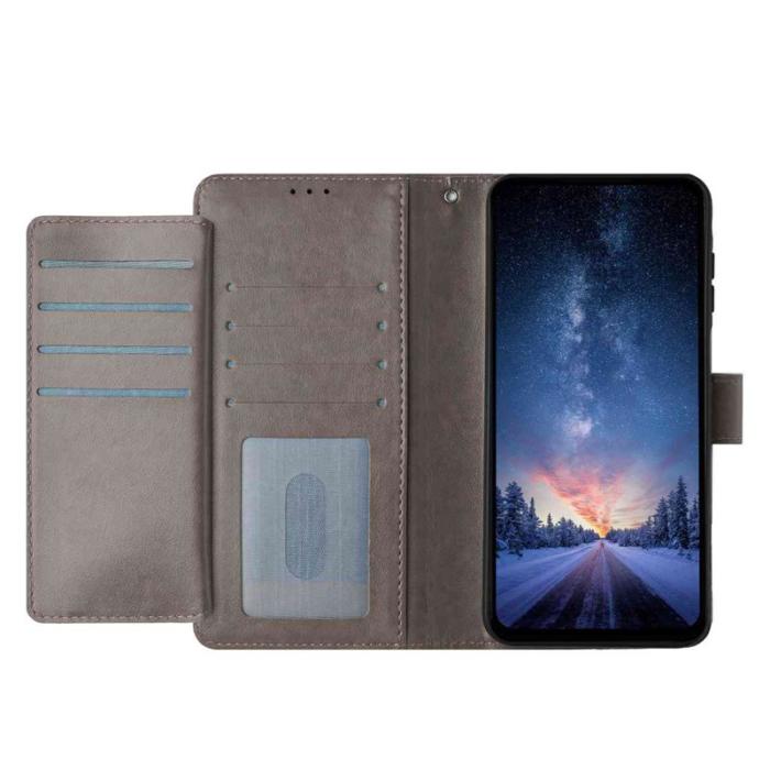 OEM - Samsung Galaxy S26 Ultra Fodral PU Läder Folio Flip - Grå