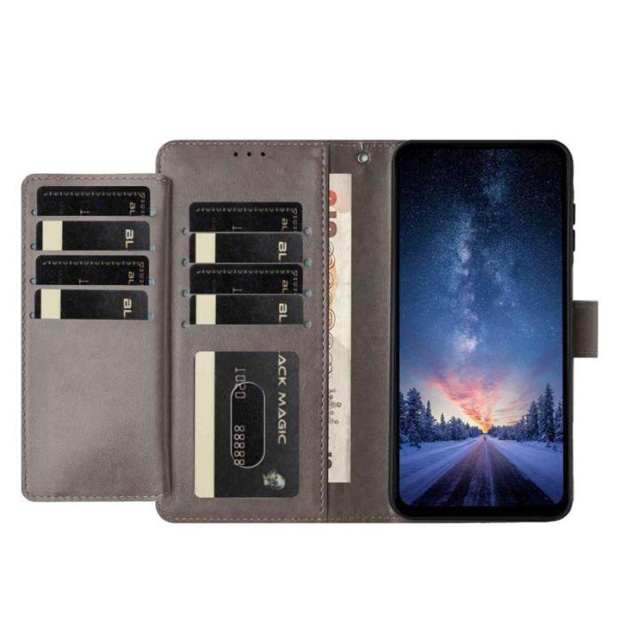 OEM - Samsung Galaxy S26 Ultra Fodral PU Läder Folio Flip - Grå