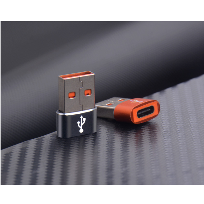 A-One Brand - USB-A Hane till Typ-C Hona Adapter - Silver