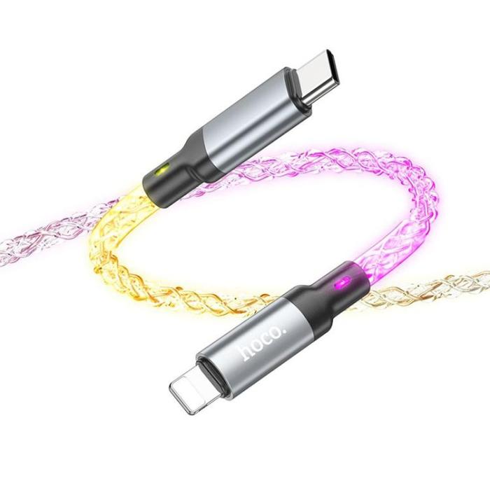 Hoco - Hoco USB-C Till Lightning Kabel 20W 1m U112 - Grå