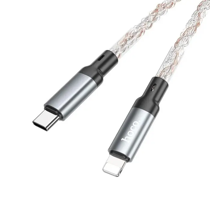 Hoco - Hoco USB-C Till Lightning Kabel 20W 1m U112 - Grå