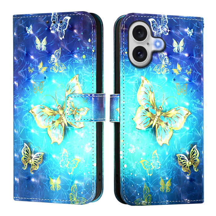 A-One Brand - iPhone 17 Plånboksfodral Printing Pattern Med Strap