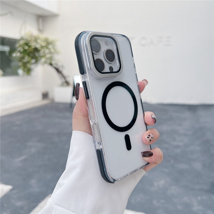 A-One Brand - iPhone 16 Pro Max Mobilskal MagSafe Acrylic Kickstand - Svart