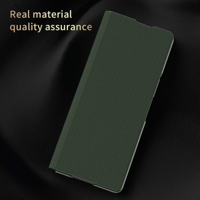 A-One Brand - Galaxy Z Fold 4 Fodral Kevlar Texture Folio Flip - Brun