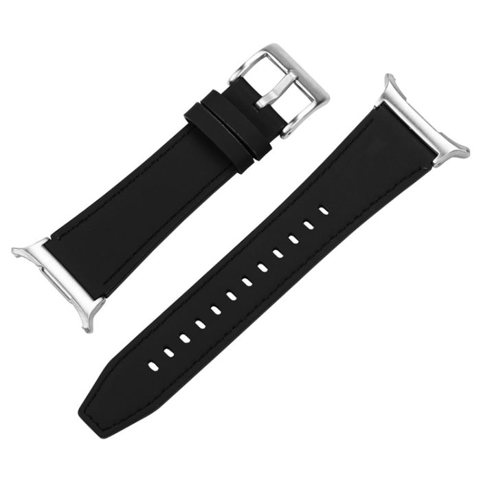 A-One Brand - Galaxy Watch 8/8 Classic (40/44/46mm) Armband Genuine Cow Läder - Svart