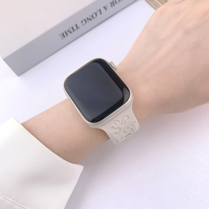 A-One Brand - Apple Watch (38/40/41mm) Armband Leopard Texture - Starlight