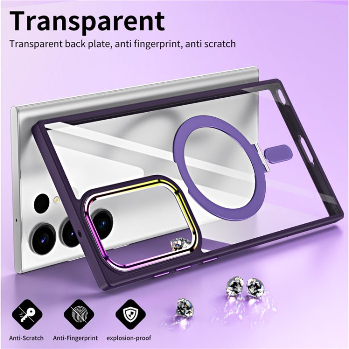 OEM - Galaxy S23 Ultra Mobilskal Magsafe Kickstand Magnetic - Svart