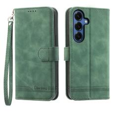 DIERFENG - DIERFENG Samsung Galaxy S26 Fodral L&auml;der Med Handledsrem - Gr&ouml;n