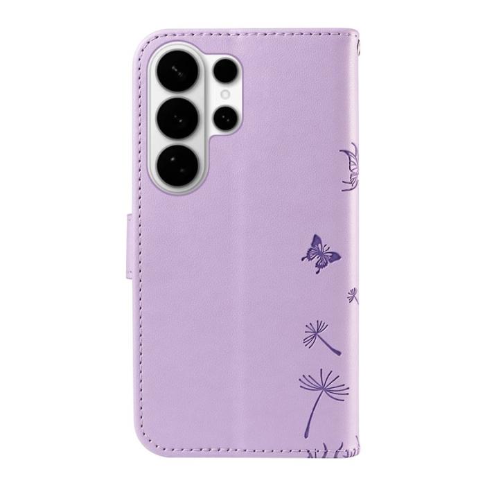 OEM - Samsung Galaxy S26 Ultra Fodral Äkta Läder Med Rem Dandelion - Lila