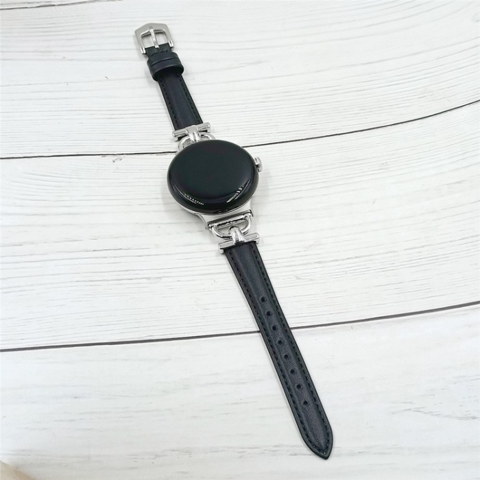 A-One Brand - Google Pixel Watch 3 45mm Armband Äkta Cow Läder - Ljusrosa