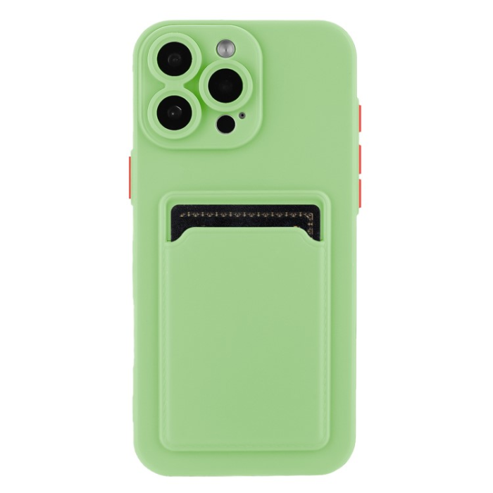 A-One Brand - iPhone 16 Pro Max Mobilskal Korthållare TPU - Matchagrön