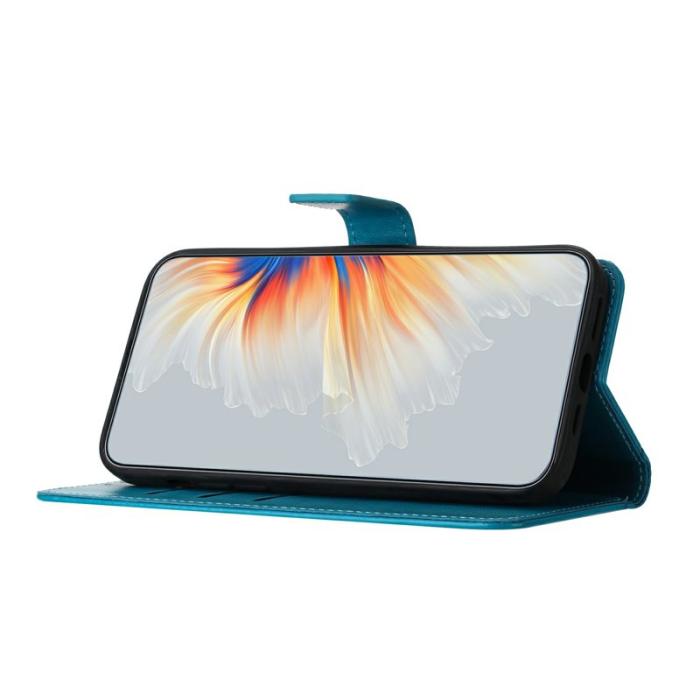 OEM - Samsung Galaxy S26 Ultra Skal Äkta Läder Mandala Mönster - Blå