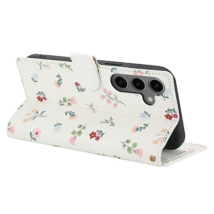 OEM - Samsung Galaxy S26 Plus Plånboksfodral Rhombic Floral Design Konstläder - A1