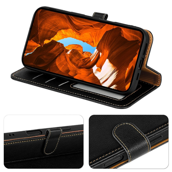 A-One Brand - OnePlus 15 Plånboksfodral RFID Blocking Litchi Läder