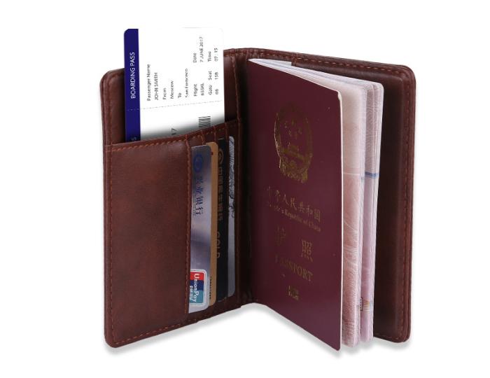 UTGATT4 - Retro Plånbok/Passport Holder för Resor - Svart
