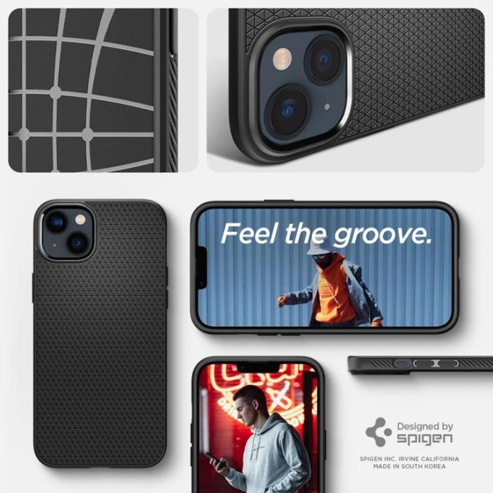 Spigen - Spigen iPhone 14 Skal Liquid Air - Matte Svart