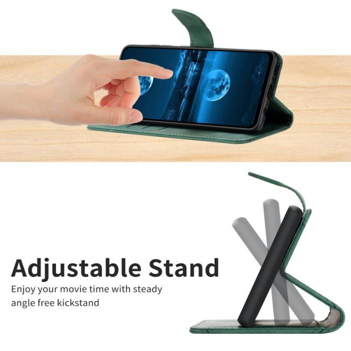 OEM - Mobilskal till Samsung Galaxy S26 Ultra KonstLäder Flip- Grön