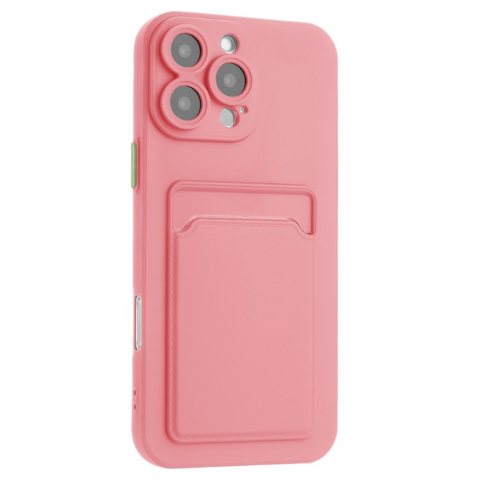 A-One Brand - iPhone 16 Pro Mobilskal Korthållare TPU - Rosa