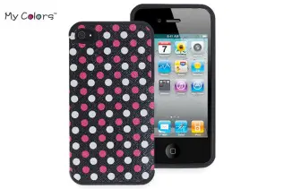 OEM - My Colors FlexiCase Skal till Apple iPhone 4 / 4S (Polka Dot)