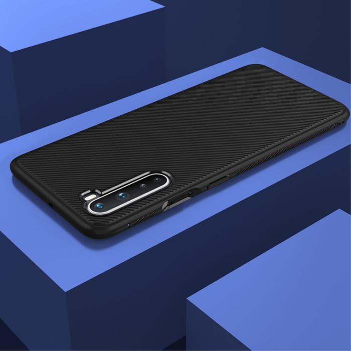 OEM - Jazz Twill Texture Skal Till OnePlus Nord - Svart