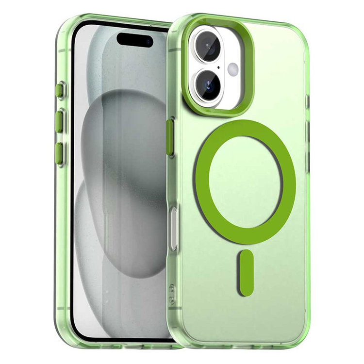 iPhone 17 Mobilskal MagSafe Anti Drop Hybrid - Grön | 2353 | AlltMobil