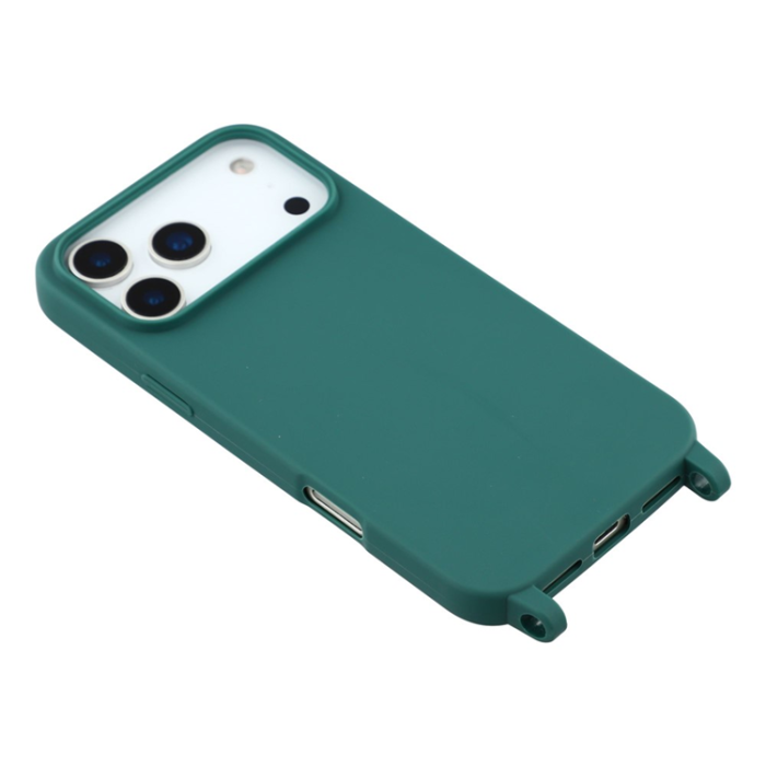 A-One Brand - iPhone 17 Pro Max Mobilskal TPU med Hål för Rem - Mörkgrön