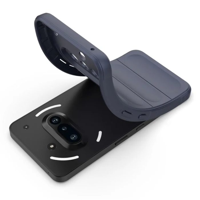 A-One Brand - Nothing Phone (3a) Mobilskal MagSafe Rugged TPU - Mörkblå