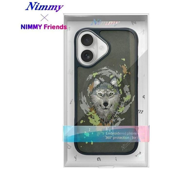 NIMMY - Nimmy iPhone 16 Mobilskal MagSafe Wolf - Mörkgrå