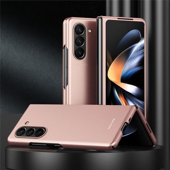 OEM - Galaxy Z Fold 5 Mobilskal Rubberized - Rosa Guld