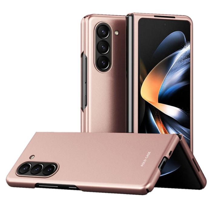 OEM - Galaxy Z Fold 5 Mobilskal Rubberized - Rosa Guld