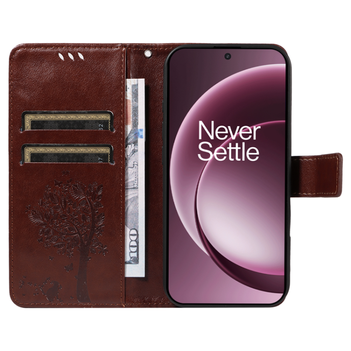 A-One Brand - OnePlus 15 5G Plånboksfodral Cat Tree Pattern Konstläder