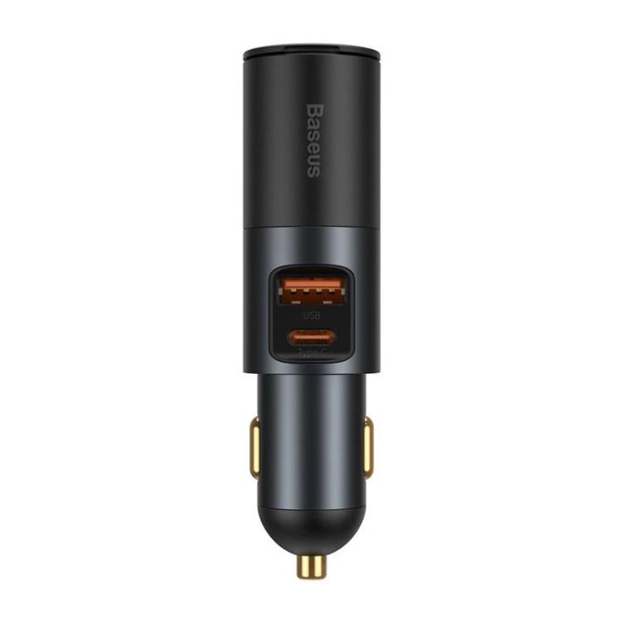 BASEUS - Baseus Billaddare USB Till USB-C 120W - Grå